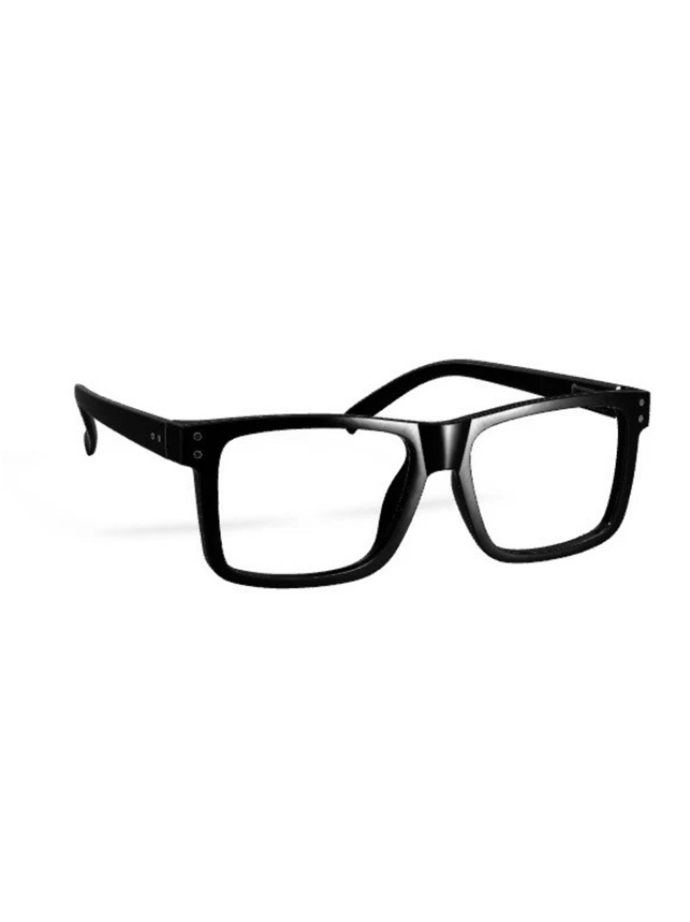 Square Black Modern Reading Glasses Spring Hinge Men & Women Unisex Readers 1.25
